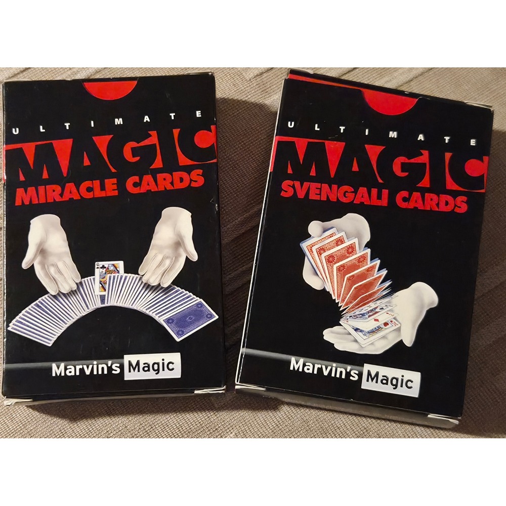 Marvin's Magic Ultimate Svengali and Miracle Cards Trick Decks Set of 2 New